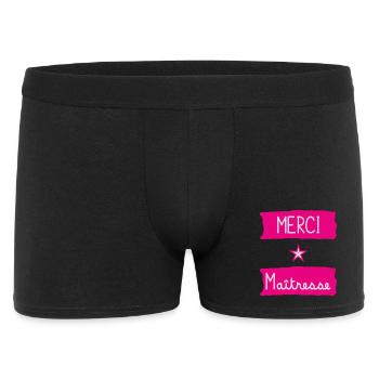 MERCI. MAÎTRESSE. MAÎTRE. MERCI MAÎTRESSE - Boxer Homme - noir - Devant