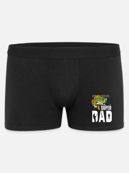 Super Dad Fishing Giant Fish - Men's Boxer Shorts - black