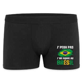Je peux pas j' me barre au Brésil cadeau Brésilien - Boxer Homme - noir - Devant