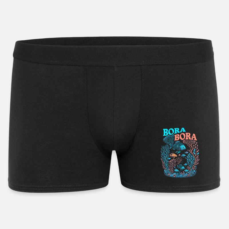 Bora Bora - Korallenriff - Männer Boxer Shorts - Schwarz