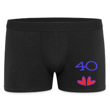40. 40 YEARS. 40th ANNIVERSARY. 40TH ANNIVERSARY. - Men's Boxer Shorts - black - Front