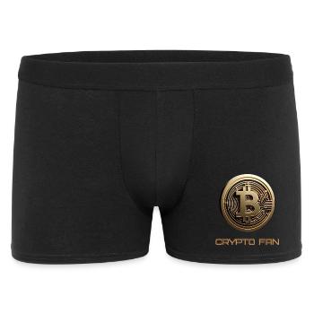 Bitcoin 3D Kryptowährung - Männer Boxer Shorts - Schwarz - Vorne