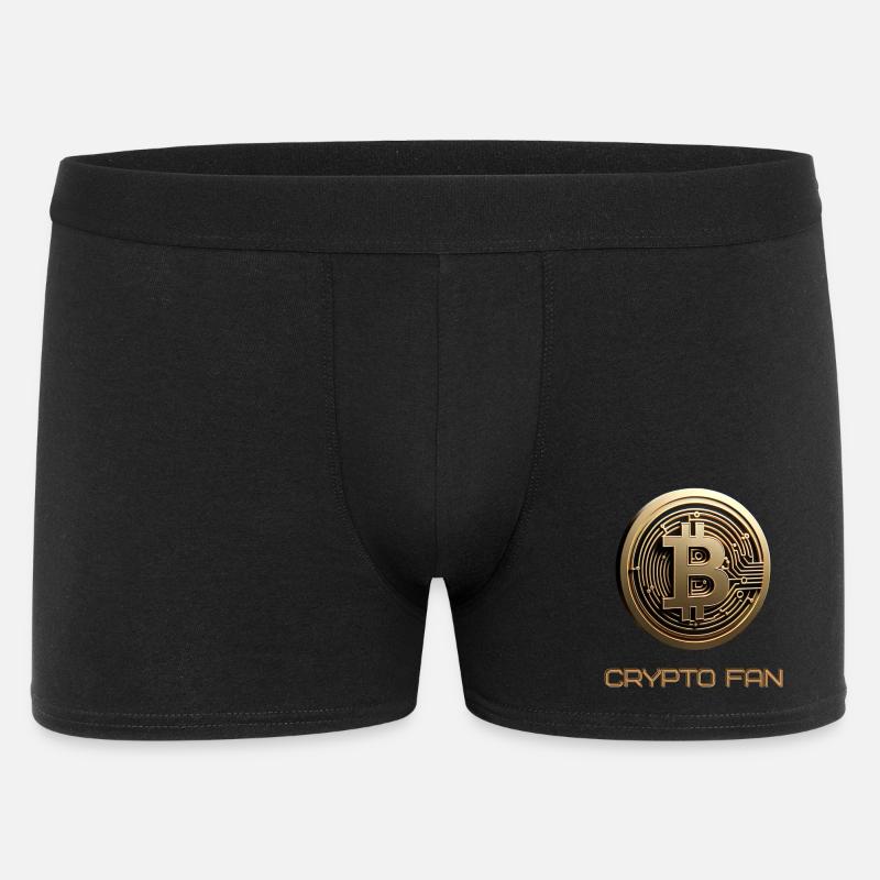 Bitcoin 3D Cryptocurrency - Men's Boxer Shorts - black