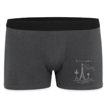 Love in Paris - Men's Boxer Shorts - charcoal grey - Front