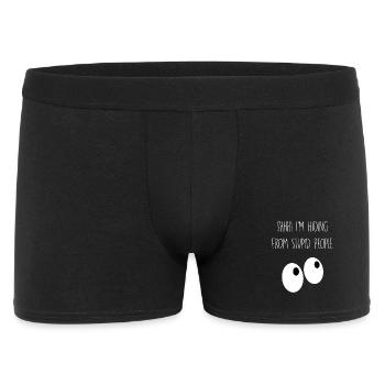 Je me cache des gens stupides - Boxer Homme - noir - Devant