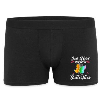 Une seule fille aime les papillons du printemps - Boxer Homme - noir - Devant