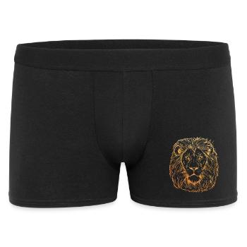 Lion Portrait - Boxer Homme - noir - Devant