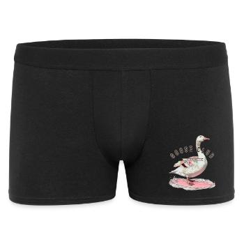 Goose Surfing T-Shirt Design - Männer Boxer Shorts - Schwarz - Vorne