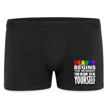 LGBTQIA+ - Männer Boxer Shorts - Schwarz - Vorne