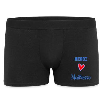 MAÎTRESSE. MERCI. MERCI MAÎTRESSE - Boxer Homme - noir - Devant