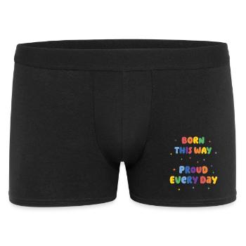 LGBTQ Pride Month - Born This Way. Proud Every Day - Men's Boxer Shorts - black - Front