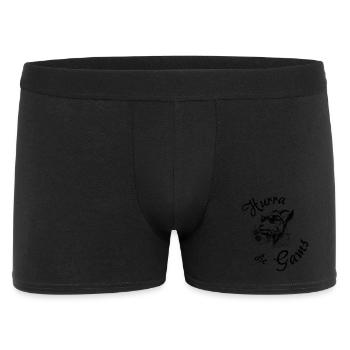 hurra die gams alm berg hüttengaudi party - Männer Boxer Shorts - Schwarz - Vorne