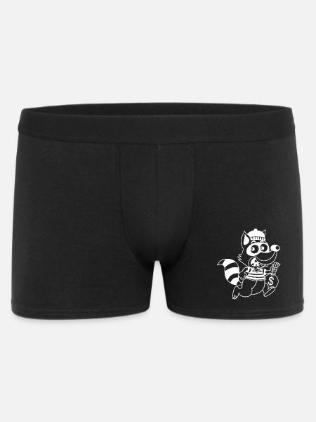 Dieb Waschbär (Weiß) - Männer Boxer Shorts - Schwarz