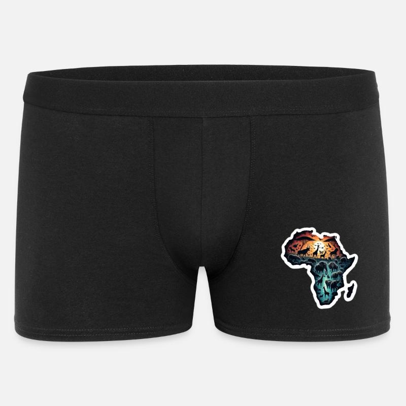 Afrika Abenteuerlust - Männer Boxer Shorts - Schwarz