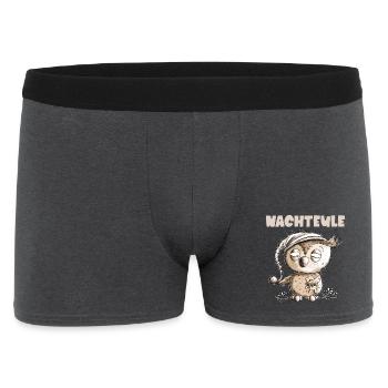 Drôle Night Owl Hibou - Boxer Homme - charbon - Devant