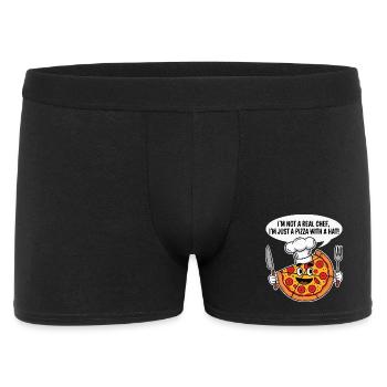 Pizza Chef Humour T-Shirt - Men's Boxer Shorts - black - Front