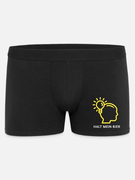 Innovatives Denk-Design mit Lichtsymbol - Männer Boxer Shorts - Schwarz