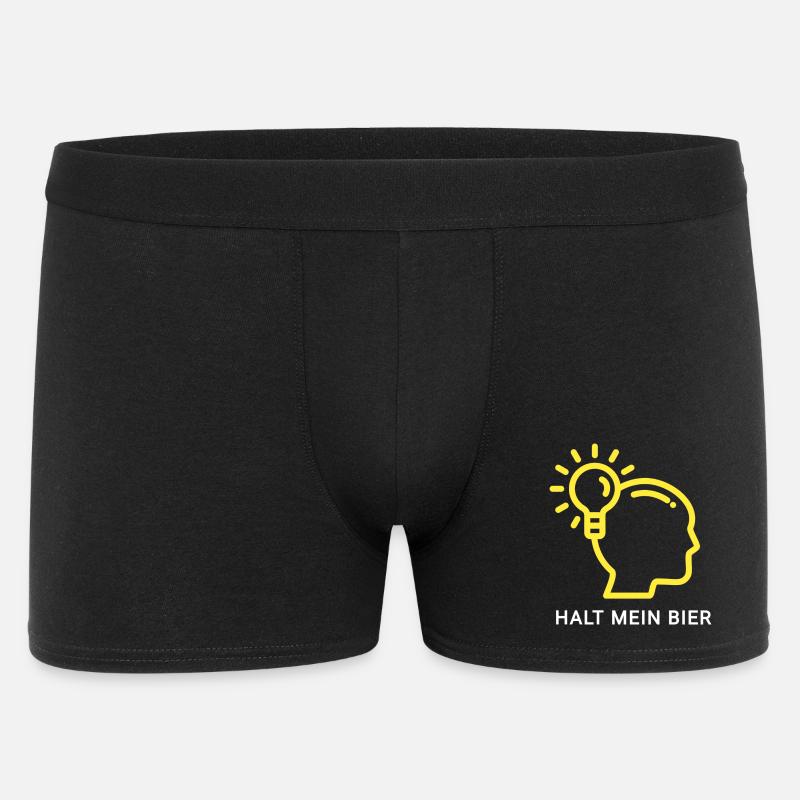Innovatives Denk-Design mit Lichtsymbol - Männer Boxer Shorts - Schwarz