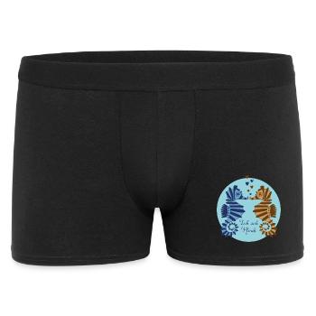 Seepferdchen Liebespaar Illustration - Männer Boxer Shorts - Schwarz - Vorne