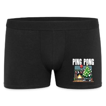 Table Tennis Christmas Tree Costume Christmas Tree - Men's Boxer Shorts - black - Front