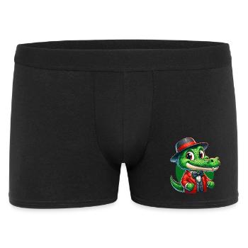 Krokodil Russian auf Russisch Russen Krokodile - Männer Boxer Shorts - Schwarz - Vorne