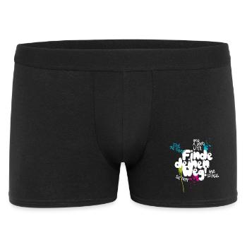 Finde Deinen Weg Graffiti Typo - Männer Boxer Shorts - Schwarz - Vorne