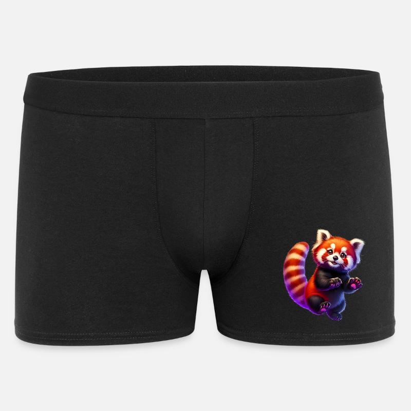 Kleiner Panda - Männer Boxer Shorts - Schwarz