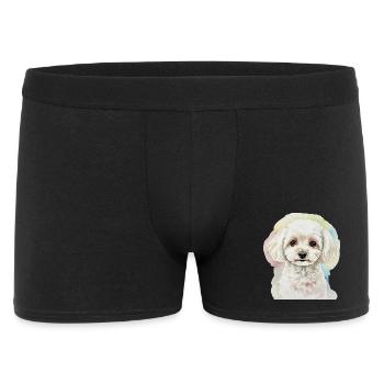 Watercolor Style Dog Portrait - Men's Boxer Shorts - black - Front