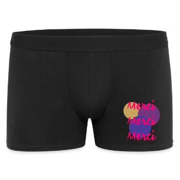 THANK YOU. THANKS. ANNIVERSARY. BIRTH. RETIREMENT. - Men's Boxer Shorts - black - Front