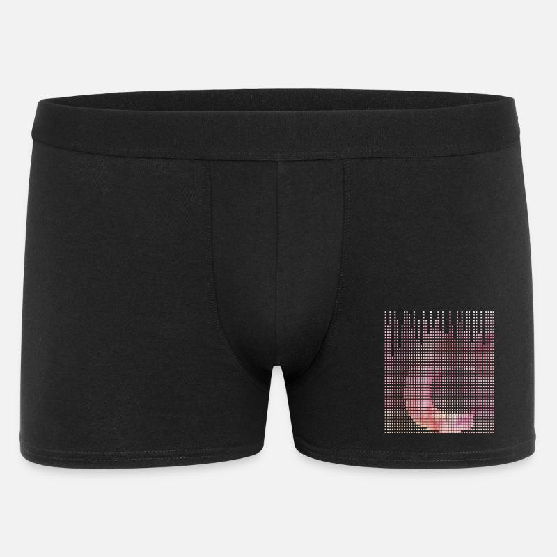 Floral gradient with lettering - Men's Boxer Shorts - black