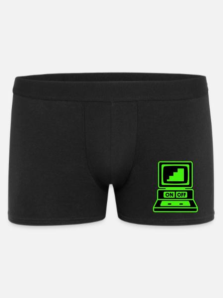 Computer Minimal Pop-Art - Männer Boxer Shorts - Schwarz