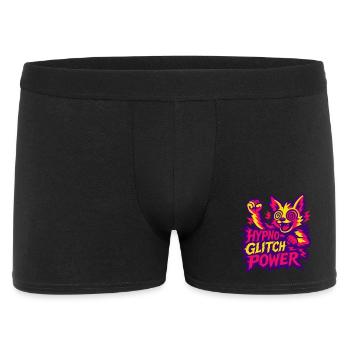 Hypno Glitch Power! - Männer Boxer Shorts - Schwarz - Vorne