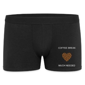 Kaffeepause Dringend benötigte tägliche Pause - Männer Boxer Shorts - Schwarz - Vorne