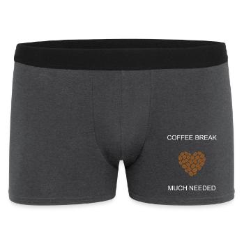 Coffee Break Much Needed Daily Essential Pause	 - Men's Boxer Shorts - charcoal grey - Front