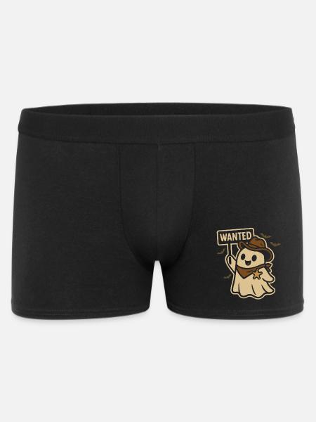 Halloween Ghost Cowboy Wanted Design - Men's Boxer Shorts - black