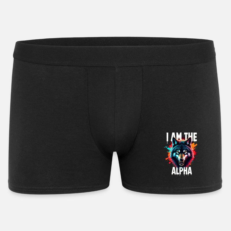 I am the Alpha Wolf - Men's Boxer Shorts - black