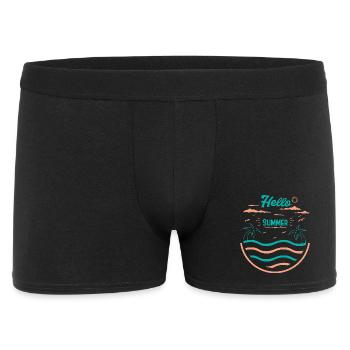 Conception de plage de palmiers d’été - Boxer Homme - noir - Devant