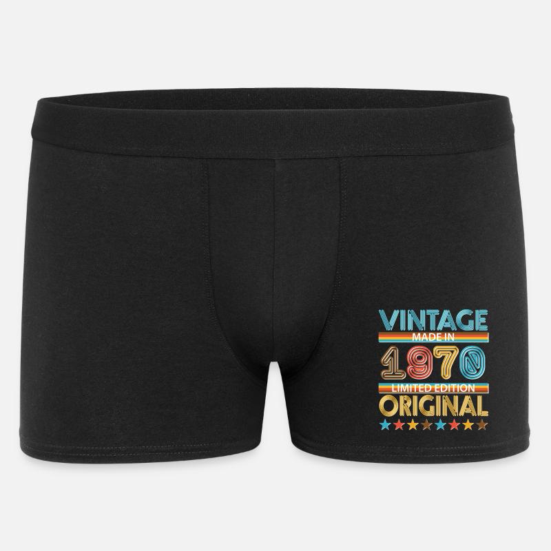 1970 - Männer Boxer Shorts - Schwarz