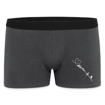 Skifahren Heartbeat - Männer Boxer Shorts - Anthrazit - Vorne
