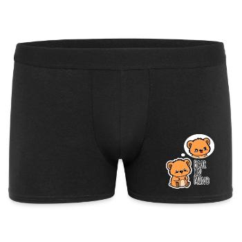 L’ours mignon pense à sa douce copine ! - Boxer Homme - noir - Devant