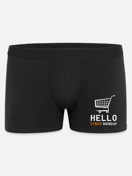 Cyber Monday Kaufrausch - Männer Boxer Shorts - Schwarz