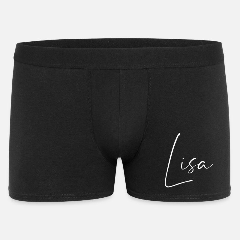 lisa / handschrift name design (weiß) - Männer Boxer Shorts - Schwarz