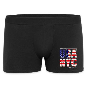 Graphiques de lettrage du drapeau des États-Unis à New York - Boxer Homme - noir - Devant