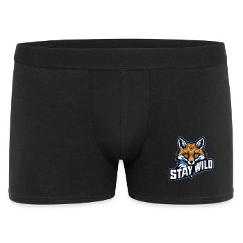 STAY WILD – Nature & Adventure Motif - Men's Boxer Shorts - black - Front