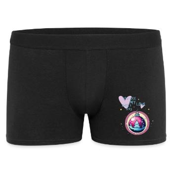 Boule de Noël amour - Boxer Homme - noir - Devant