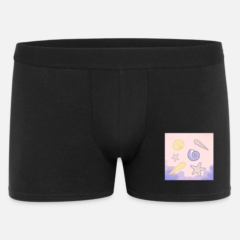 Coquillages pastel étoile de mer - Boxer Homme - noir