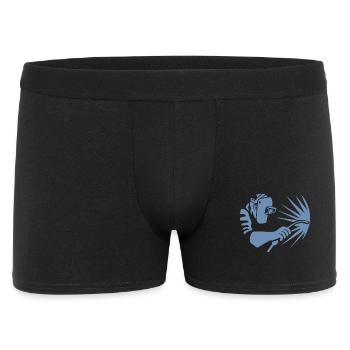 Silhouette de soudeur minimaliste industrielle - Boxer Homme - noir - Devant
