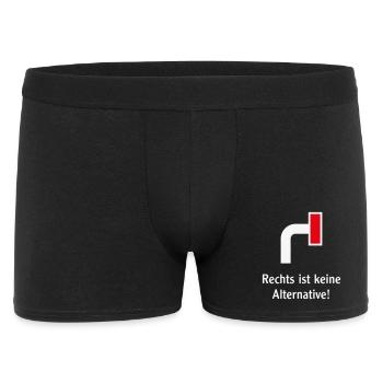 Le droit n’est pas une alternative ! (contre la droite / V2) - Boxer Homme - noir - Devant