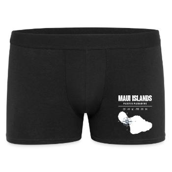 Maui Island Compass Design with Coordinates Vintage - Men's Boxer Shorts - black - Front