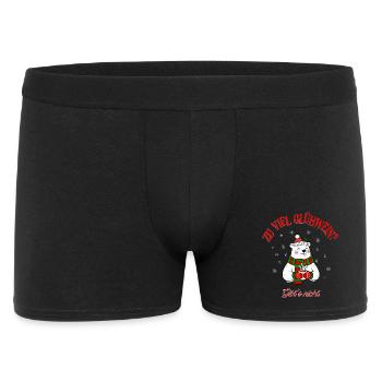 Christmas mulled wine humor polar bear saying - Men's Boxer Shorts - black - Front
